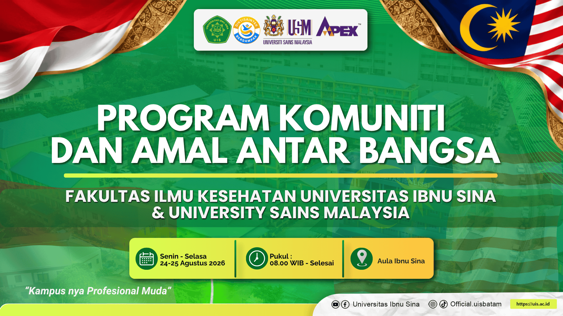 FIKes UIS dan USM Gelar Program Komuniti dan Amal Antar Bangsa