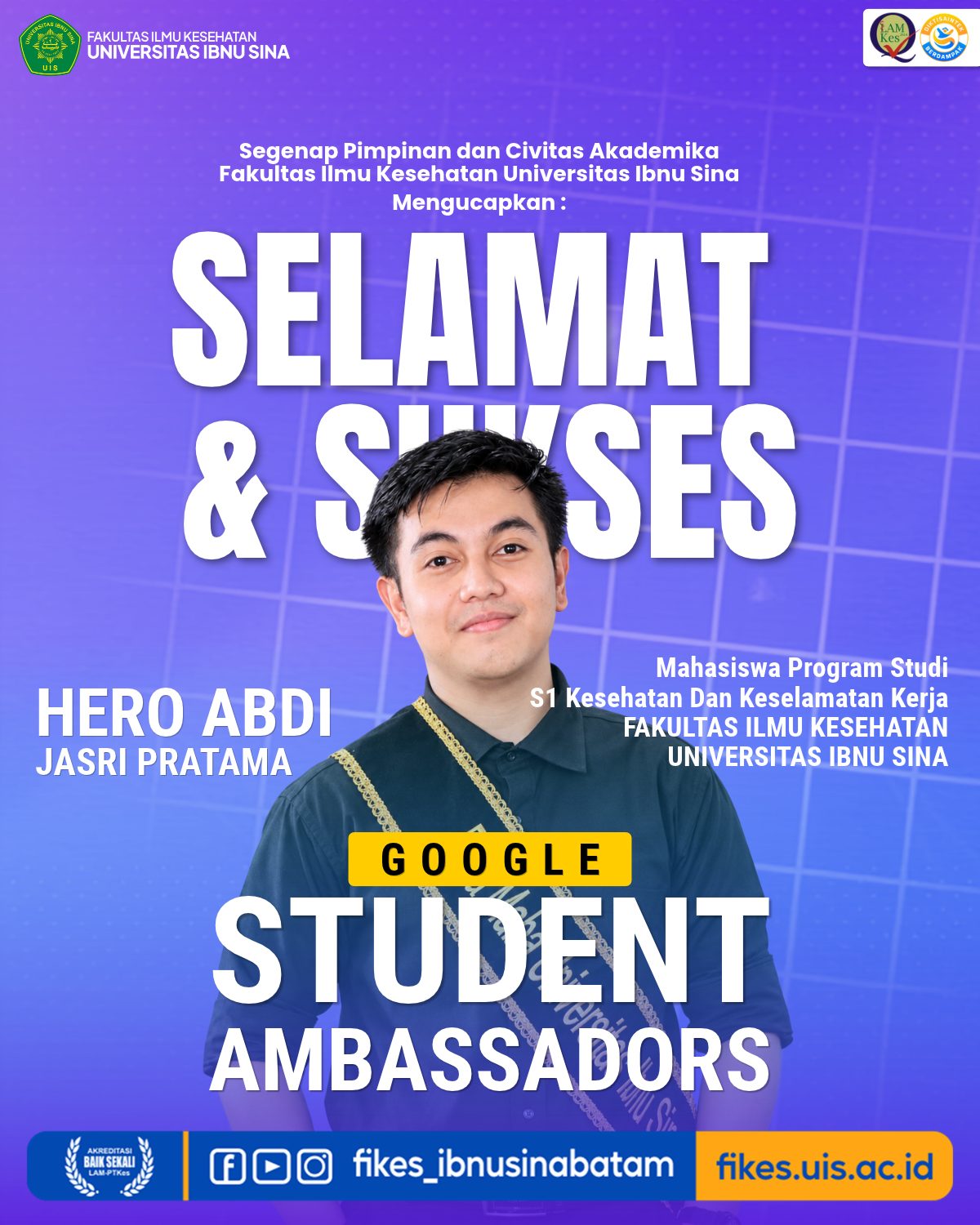 Mahasiswa Universitas Ibnu Sina Terpilih sebagai Google Student Ambassador 2026 Batch 2