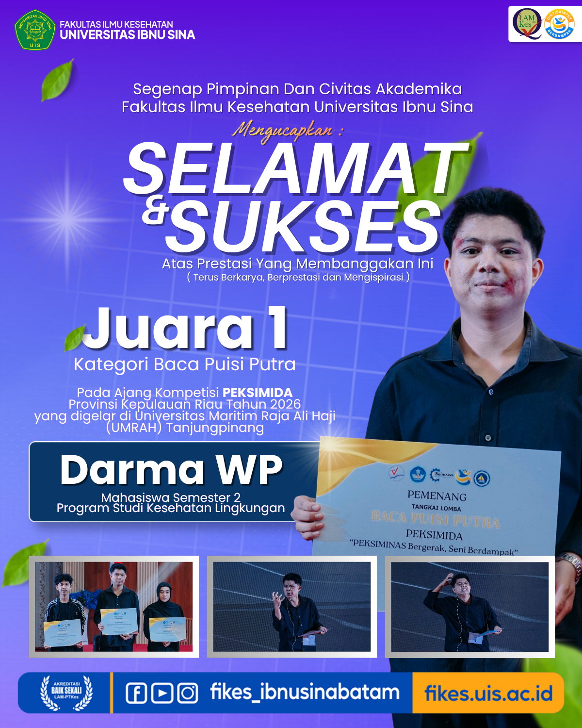 JUARA 1 BACA PUISI PEKSIMIDA Provinsi Kepulauan Riau 2026